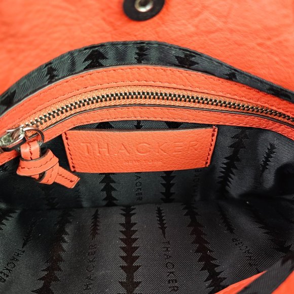 Thacker Anthropologie Capri Crossbody Multi-Compartment Zipper Top Coral Handbag - Picture 7 of 14
